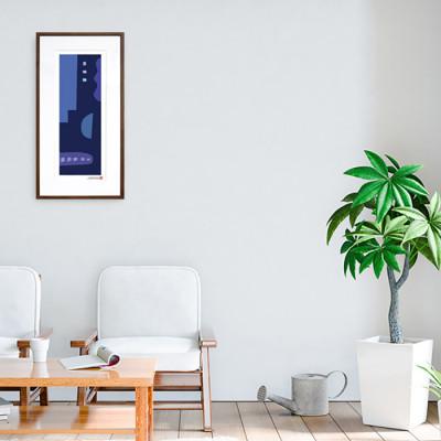 ふるさと納税 綾部市 ＼注目の和紙アート/ 【絵画】やさしい記憶5　額装サイズ300mmx600mm　阿波紙 |  | 03