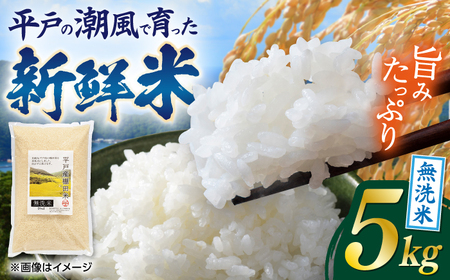 【指定日可】無洗米5kg 平戸市 [KAB321] 無洗米 無洗米 無洗米 無洗米 無洗米 無洗米 無洗米
