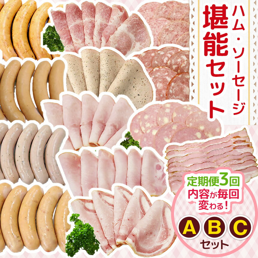 【ふるさと納税】【定期便3回】ハム・ソーセージ堪能セットA・B・C | 肉 豚肉 豚 加工 加工肉 ハム ソーセージ ギフト セット 手作り 低添加 お歳暮 お中元 おせち ギフト セット 栃木県 下野市 特産品