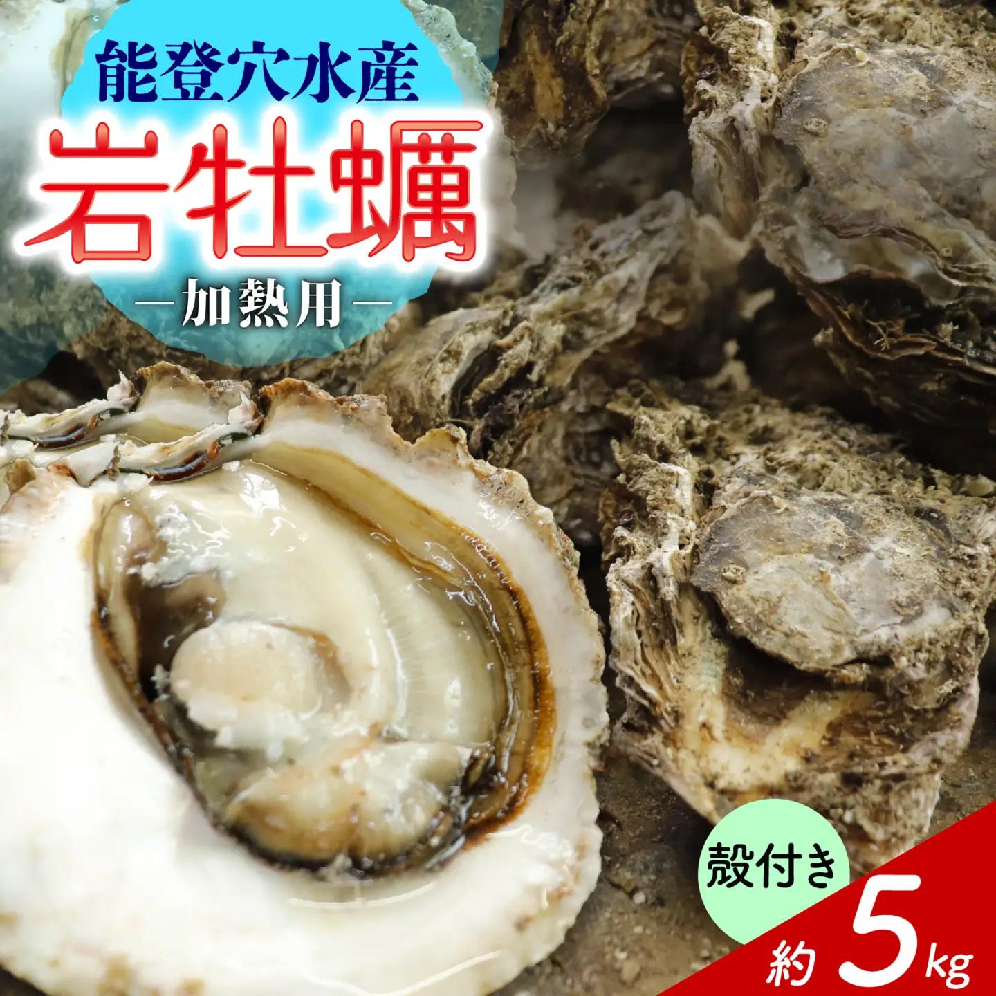奥能登 河端水産の岩牡蠣 約5kg（殻付き・加熱用）| 岩牡蠣
