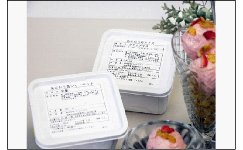 あまおう苺アイスとあまおう苺シャーベットのスペシャルセット　500ｍｌ×各1個