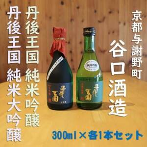 丹後王国純米吟醸　丹後王国純米大吟醸　300ml×各1本 計2本　おすすめの飲みやすい日本酒セット【1565919】