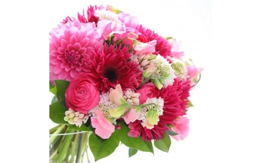 季節の花束と花瓶のセット　Mサイズ 142069_BN031
