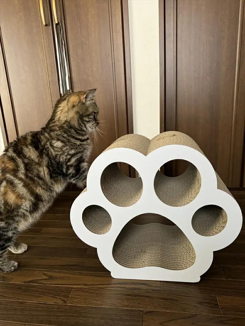 ねこの爪とぎ　にくきゅうCT　カラー；ホワイト【 ペット用品 爪とぎ 神奈川県 小田原市  ペット ペット】