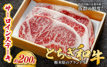 とちぎ和牛の厚切りサーロインステーキ200ｇ(200ｇ×1枚)【栃木県共通返礼品】 | 和牛 ステーキ 栃木県 茂木町