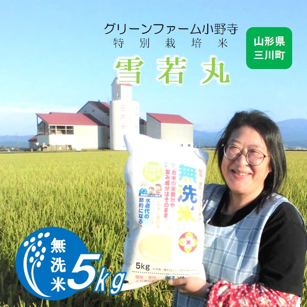
                  【令和8年産】《無洗米》グリーンファーム小野寺の雪若丸5kg　※10月中旬頃から順次配送予定
                