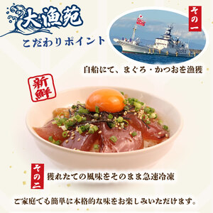 【 流水解凍 で 簡単に 絶品 漬け丼！】大漁苑 の まぐろ かつお 漬け セット 鰹 鮪 かつお まぐろ カツオ マグロ 漬丼 漬け丼 づけ丼 漬け 刺し身 お刺身 海鮮 海鮮丼 海の幸 お茶漬け 