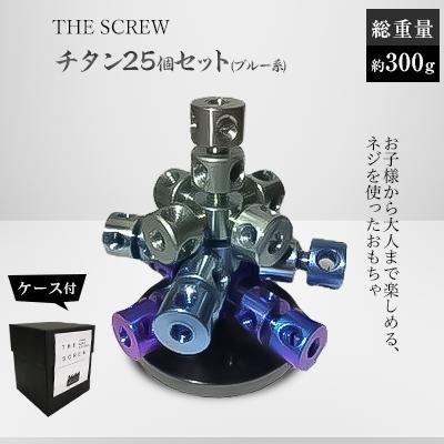ふるさと納税 岡崎市 THE SCREW(チタン25個セット)ブルー系