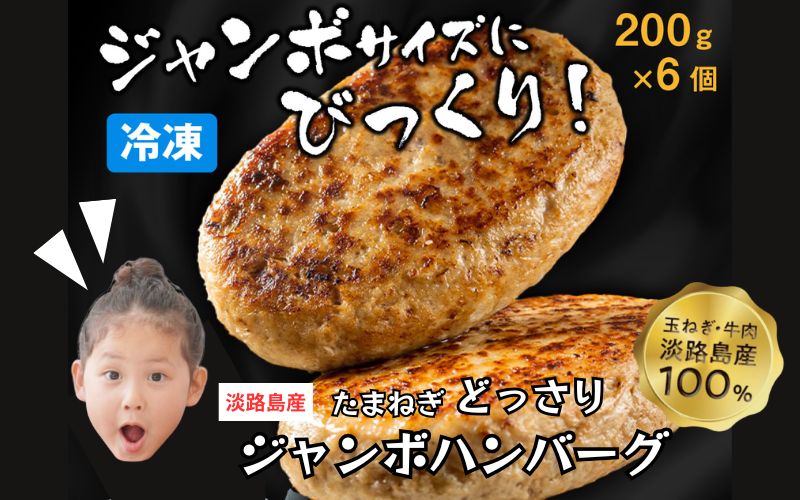 淡路島たまねぎどっさりジャンボハンバーグ 200g×6個