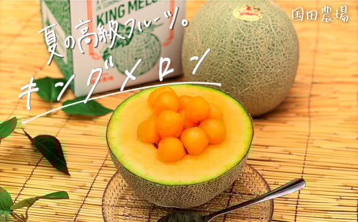 【先行予約】国田農場のキングメロン　1.6kg以上　1玉　YC084
