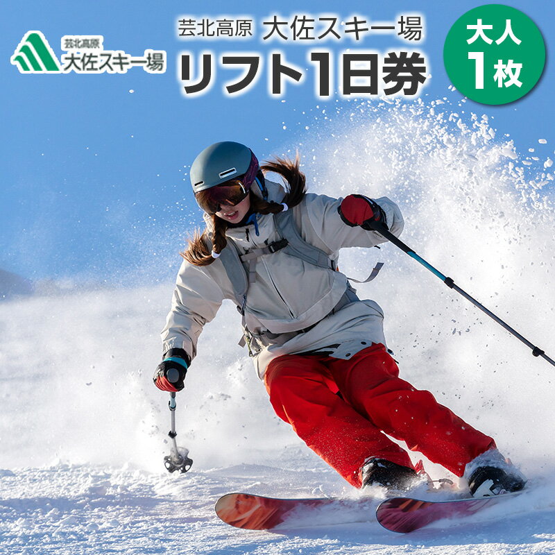 【ふるさと納税】スキー場リフト券 芸北高原大佐スキー場 1日券 大人1名 広島 天然雪の幅広ゲレンデ