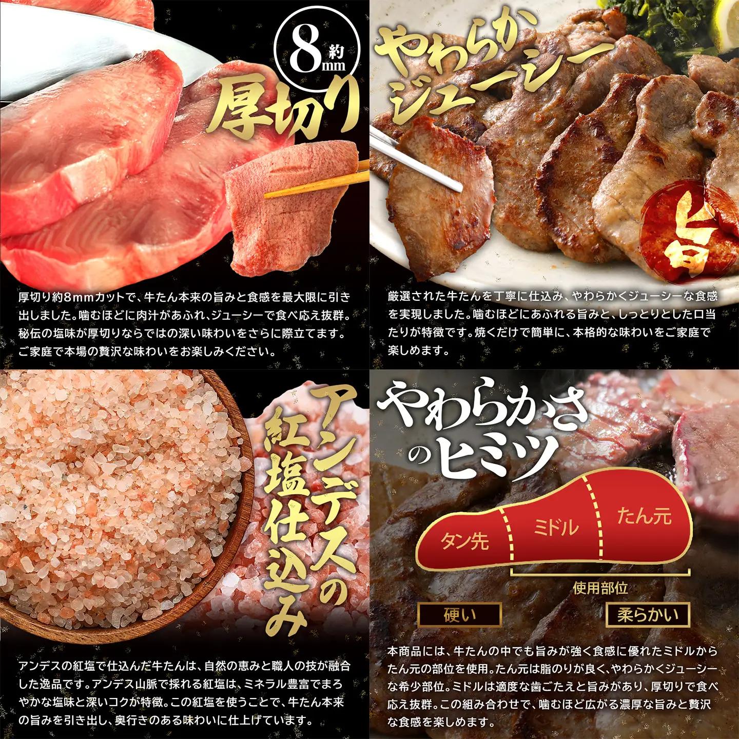 仙台名物　特選厚切り牛たん　600g【職人の塩味】 牛タン　【04209-0252】