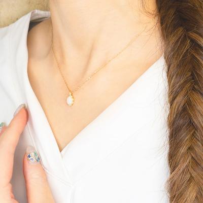 ふるさと納税 甲府市 K10YG オパール　ダイヤモンド　ネックレス(#95:24177051)【nocon】 |  | 02