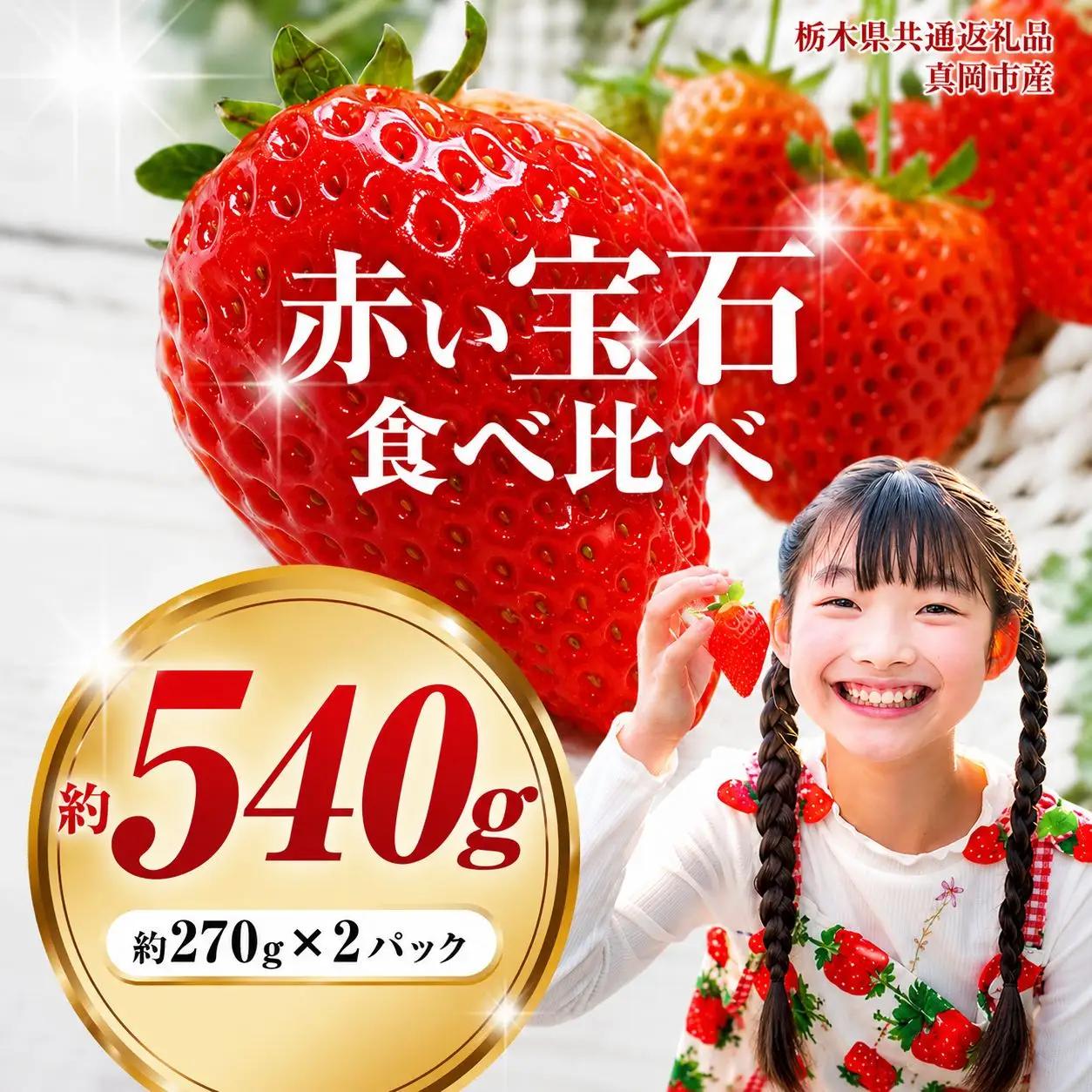 【先行予約】赤い宝石「とちあいか」「スカイベリー」食べ比べ 約540ｇ【栃木県共通返礼品】