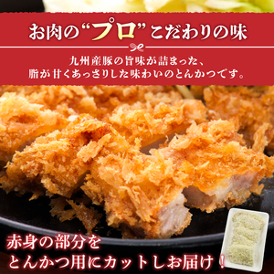 九州産豚 モモとんかつ（衣付き）100g×10枚_九州産豚 モモ とんかつ 衣付き 1枚 100g 10枚 国産 九州産 豚肉 肉 脂 甘い あっさりした味わい 赤身 部分 ヘルシー とんかつ用 揚げ
