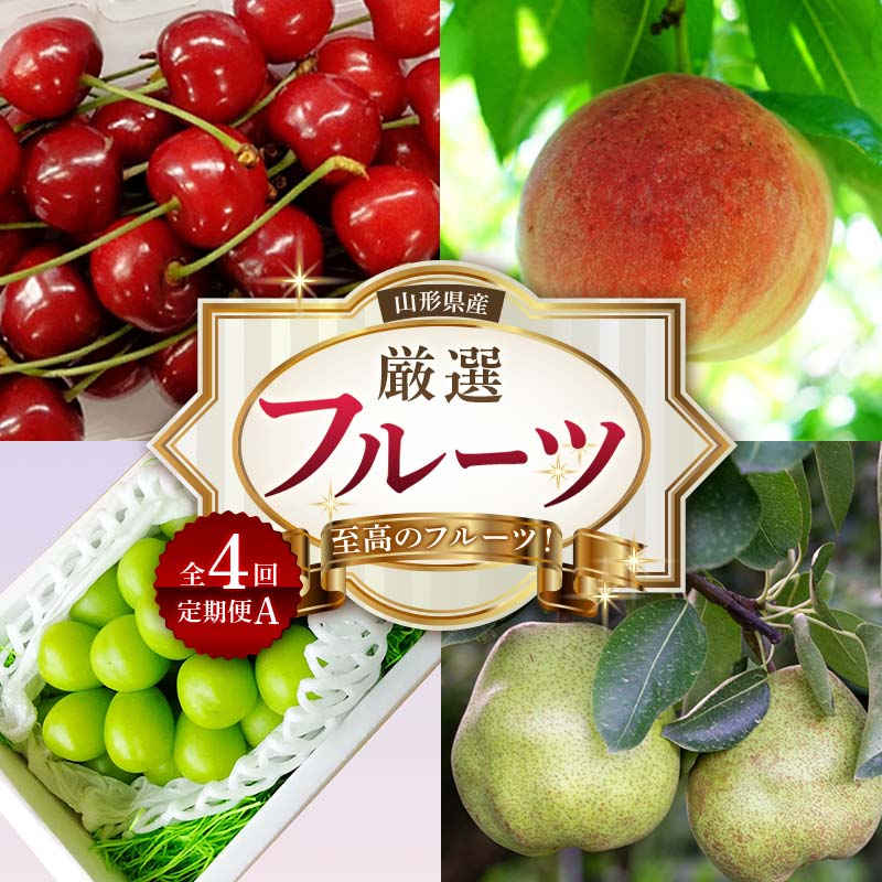 【ふるさと納税】《2026年産 先行予約》山形県 至高のフルーツ！ 山形県産 厳選フルーツ定期便A 全4回 FSY-2437