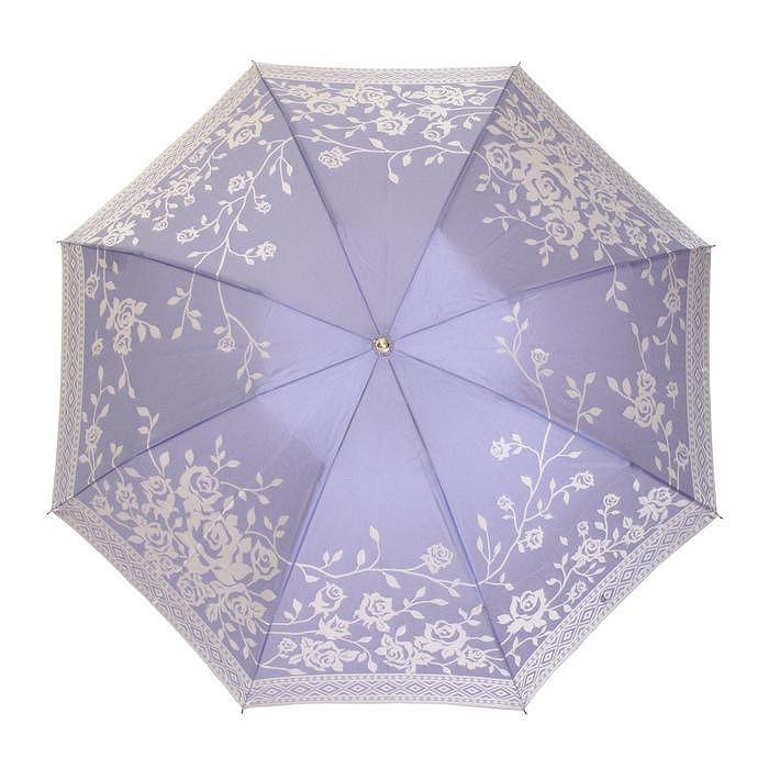 槙田商店【晴雨兼用】折りたたみ傘 kirie バラ：ロイヤルパープル