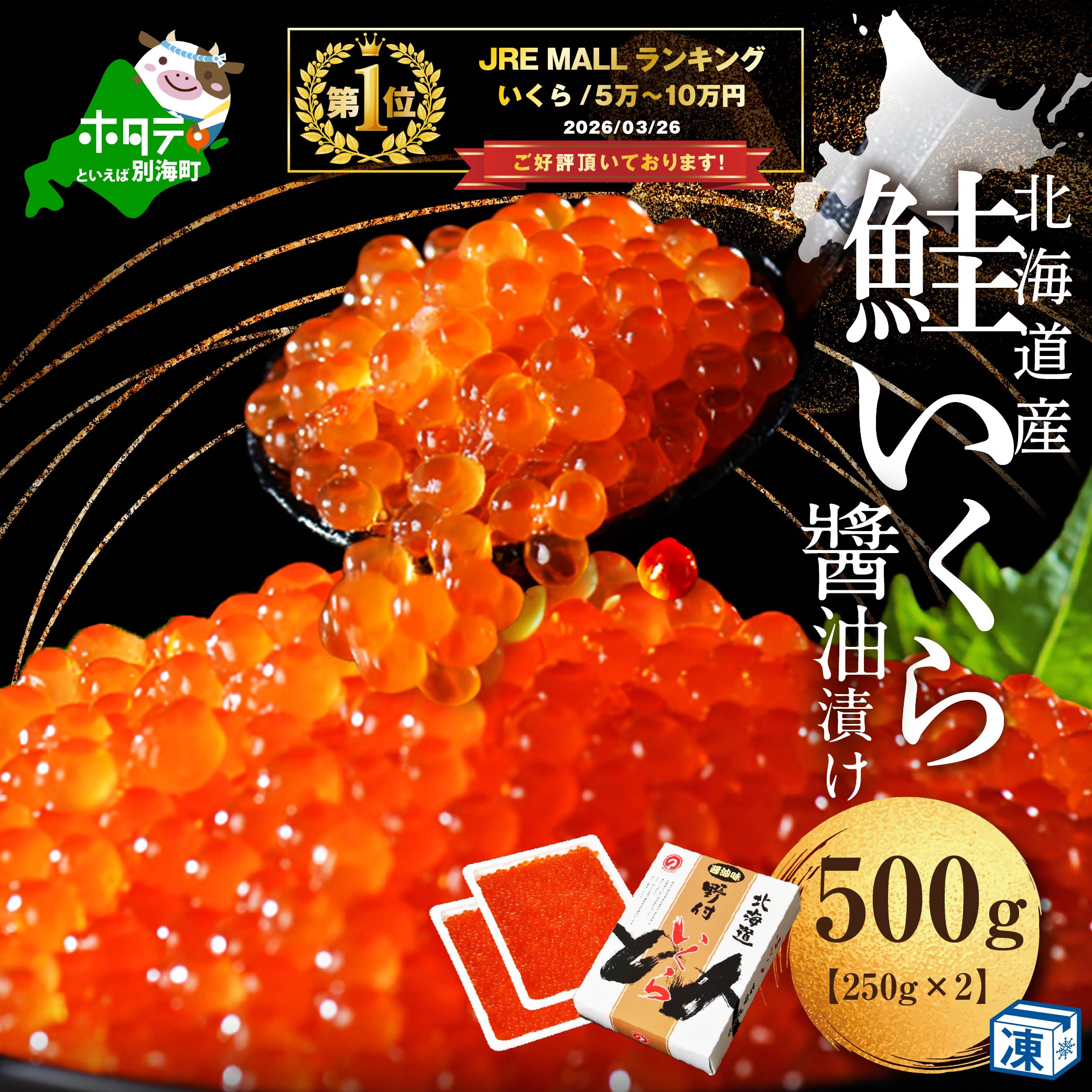 御礼！ランキング第1位獲得！いくら醤油漬け500g　NK002NQ13
