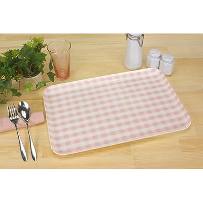 ふるさと納税 海南市 和歌山県海南市 SRトレー L 39cm ミルキーチェック ピンク 2枚組 レンジと食洗機対応トレー |  | 01