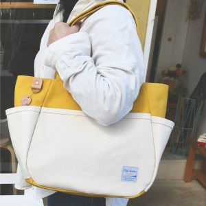 【ころりん工房】ふとっちょころりん／ピンク／富士金梅 8号帆布バッグ [3372]