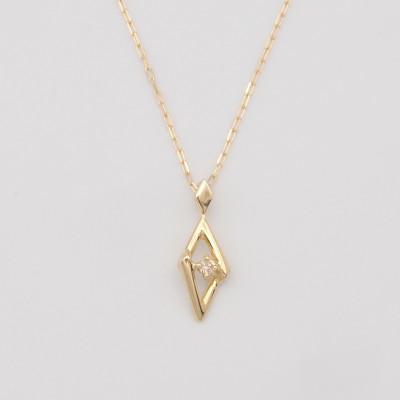 ふるさと納税 昭和町 K18 0.01ct ダイヤモンド ペンダントネックレス HH-019746