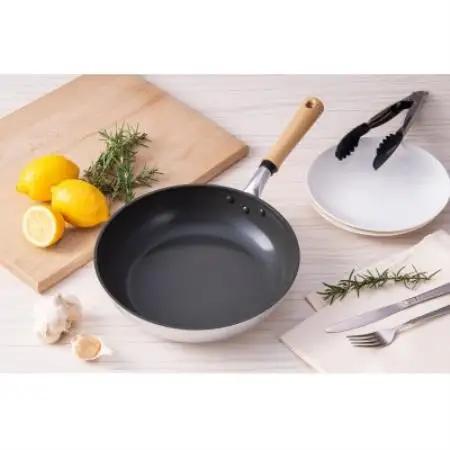 【ガス火用】センレンキャストグリーン　セラミック深型フライパン　24cm【1725314】