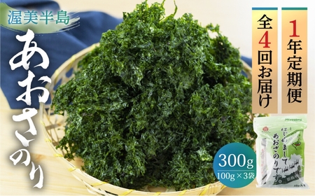 はじめましてあおさのりです。300g　1年　定期便 ／ 海苔 海藻 愛知県 特産品 産地直送 田原市 渥美半島