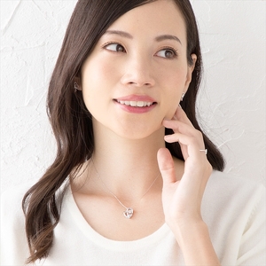 未来天使　TwinkleCatネックレス　シャンパンカラーロードライトガーネット【 神奈川県 大磯町 シルバー宝石 レディースジュエリー アクセ 首輪 誕生日 お祝い ギフト 母の日プレゼント 贈り物