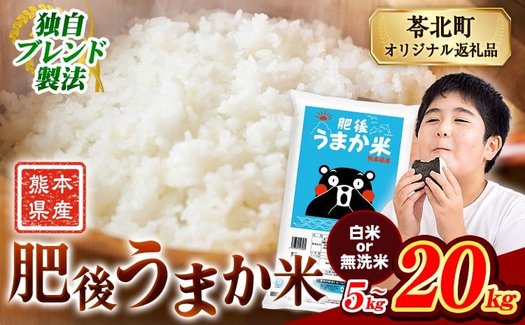 
                  米 無洗米 も選べる 熊本県産 肥後うまか米 5kg 10kg  20kg 《7-14日以内に出荷予定(土日祝を除く)》 無洗米 白米 精米 こめ  コメ お米 おこめ ブレンド米熊本県産  コメ お米 おこめ
                