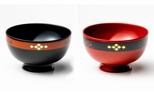 秀衡塗 夫婦汁椀 特上 漆器 お椀 汁椀 和食器 木製 伝統工芸 工芸品 丸三漆器