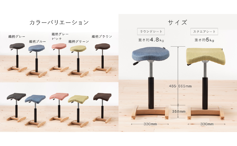 バランス シナジー(カバー付き)ラウンドシート　本体:ピンク+カバー:ブラウン