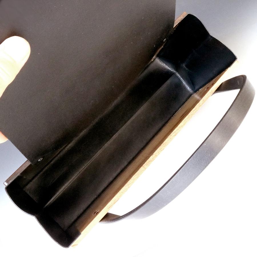 ＜熊野洞＞黒柿折りたたみバッグ