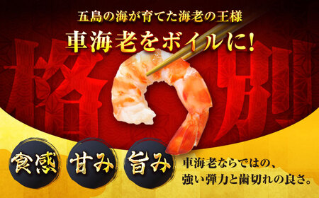 【6回定期便】五島特産 ボイル 車海老 エビ 尾付き むきえび 500g (250g×2P) 五島市/拓水 五島事業場[PCU011]