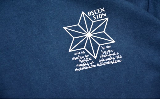 濃紺藍染めTシャツ（ワイドシルエット） U  ASCENSION  黒部の名水染め　Tシャツ ファッション 服 男性 メンズ 女性 レディース 藍染め 藍染 染物 L