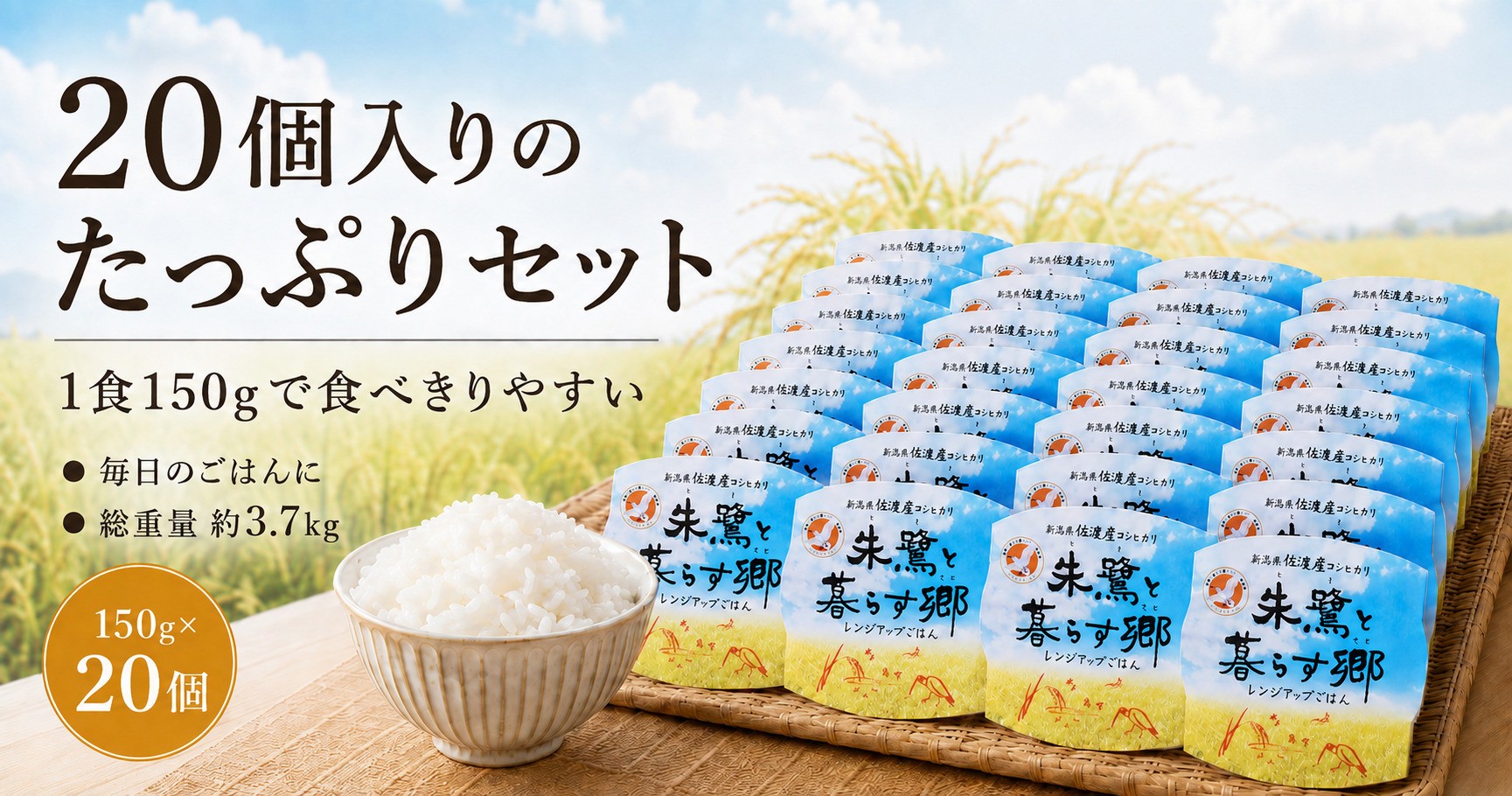 佐渡産コシヒカリ朱鷺と暮らす郷 レンジアップごはん
