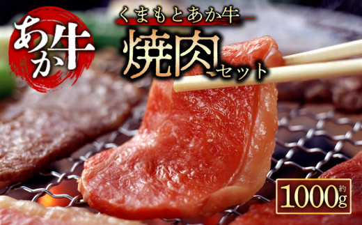 【GI認証】くまもとあか牛　焼肉用1000g  くまもとあか牛 あか牛 赤牛 牛肉 焼肉 BBQ 焼肉用 和牛 国産 焼くだけ 簡単 お取り寄せ 冷凍 お土産 ギフト 贈り物 贈答用 豪華 贅沢 ご褒美 お祝い 人気 おもてなし 晩ご飯 ディナー ごちそう ジューシー おうちごはん ふるさと納税 熊本県 阿蘇市