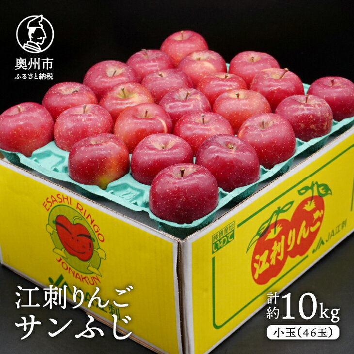 【ふるさと納税】 江刺りんご サンふじ 小玉 10kg（46玉）【令和8年1月お届け】 フルーツ 林檎 期間限定 数量限定 [AQ028]