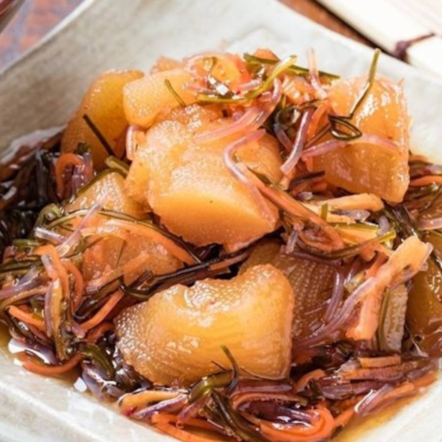 【もったいない！を食べよう】＜函館 弘成＞”数の子たっぷり”「松前漬」215g×2（計430g）