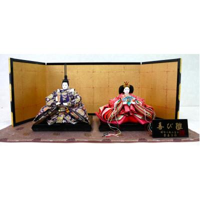 ふるさと納税 小野市 雛人形　京三五親王「正絹雪輪に鳳凰」オリジナル金襴敷　No.35-606