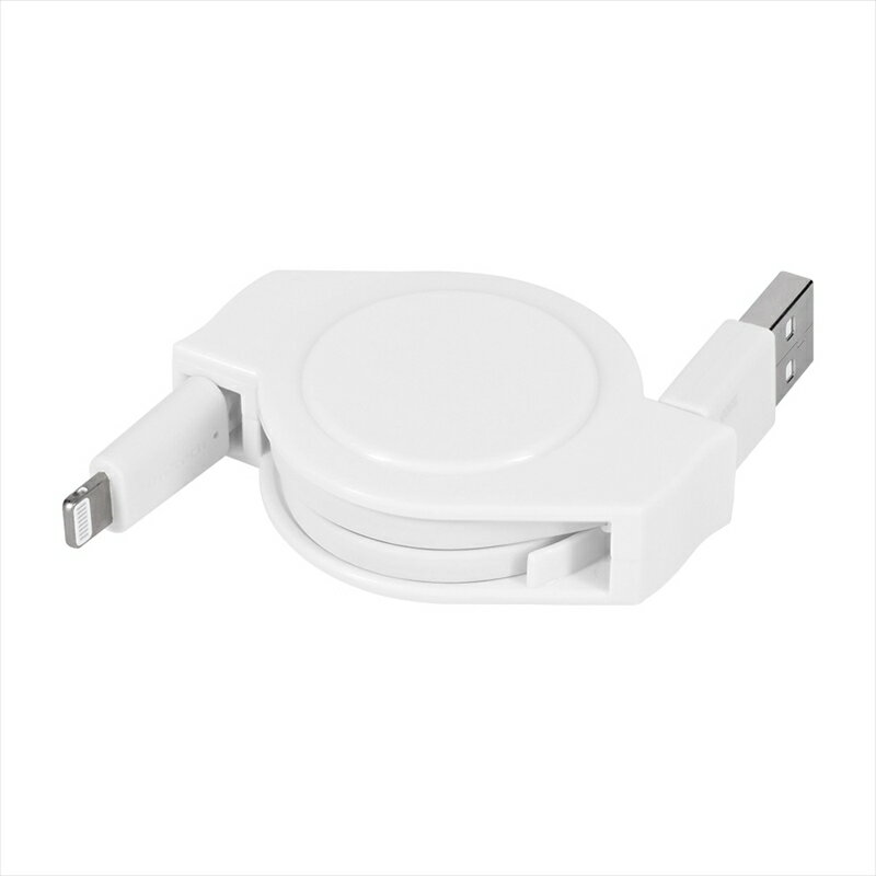【ふるさと納税】 Owltech(オウルテック) 巻取り式 Type-A to Lightning ケーブル ホワイト1.2m OEC-CBR2AL12-WH 【iPhone ipad 充電ケーブル ライトニング ケーブル 家電 ガジェット 海老名市 】