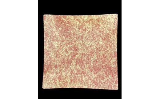 波スクエアプレート S 乱糸(マット仕上げ)本朱