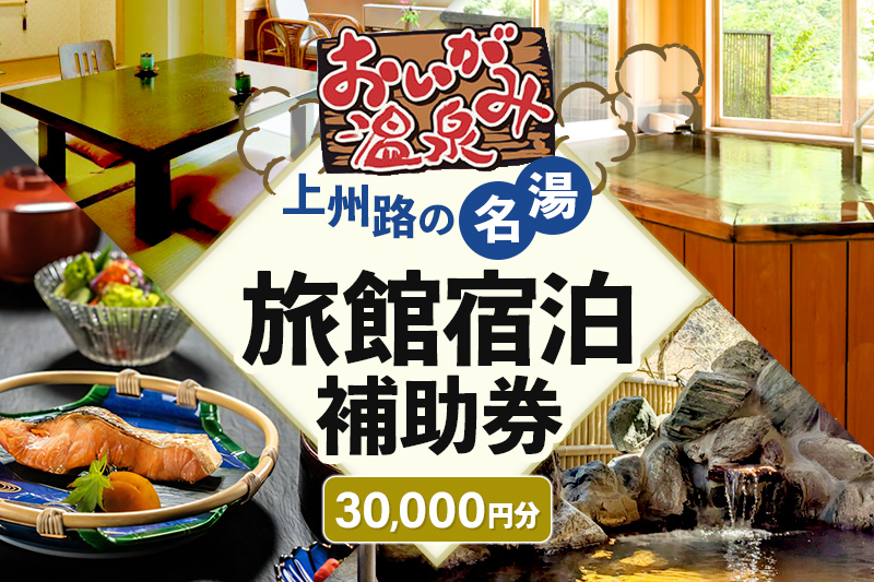 
老神温泉で使える旅館「宿泊利用補助券」B／5,000円分×6枚
