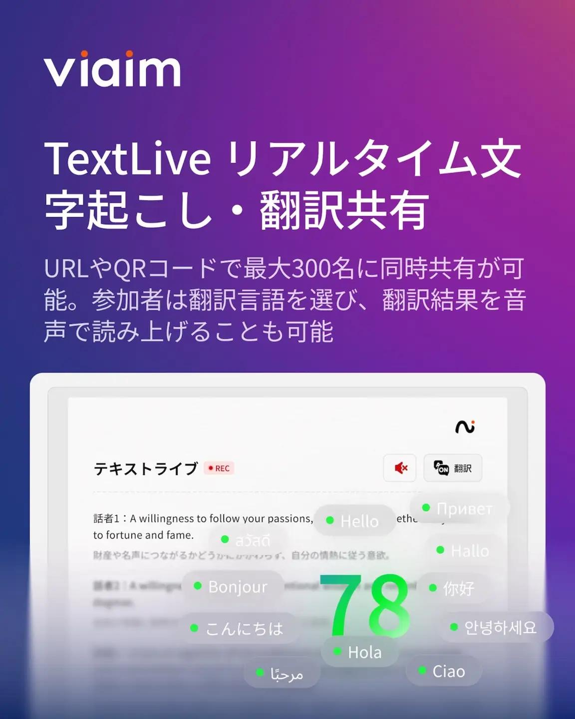 viaim OpenNote (グレー) 耳をふさがずに装着できるオープンイヤー型次世代AIイヤホン [1324]