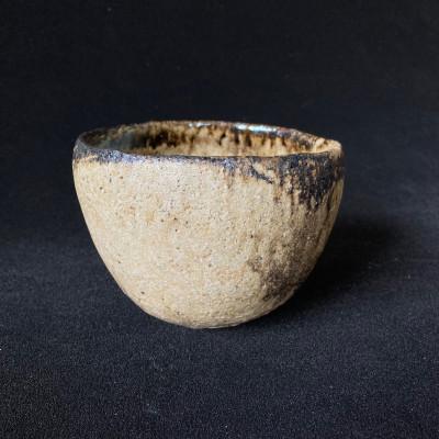 ふるさと納税 丹波篠山市 灰釉鉄刷毛茶碗