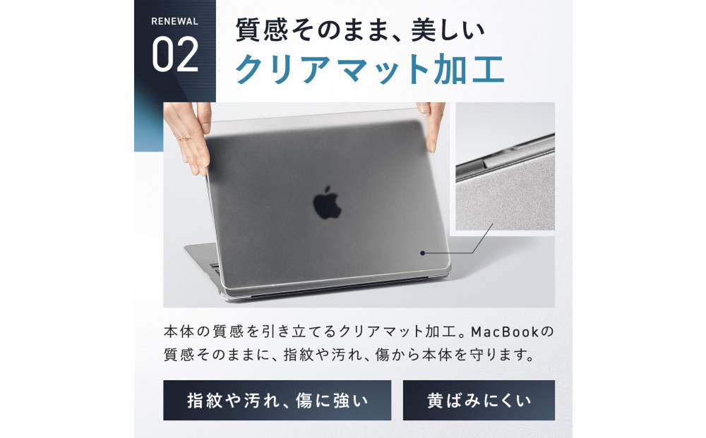 【堺市企画】Macbook カバー Air15inch マットクリア HOGOTECH