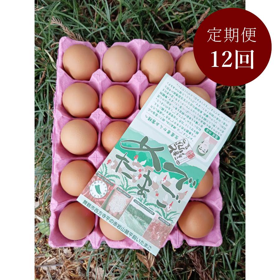 ＜霜尾共造農園＞京都　赤岩山麓「平飼い卵」20個【12ヵ月定期便】