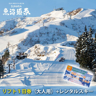 【ふるさと納税】須原スキー場 リフト1日券（大人用）＋レンタルスキー チケット 入場券 優待券 体験チケット リフト券 　お届け：2025年12月上旬～2026年3月15日まで