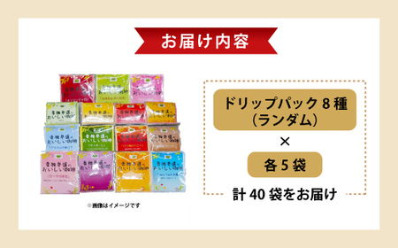 【Nanの木】手軽に楽しむドリップコーヒーセット8種×各５袋（計40袋） [NK004-1] 【福岡県須恵町】