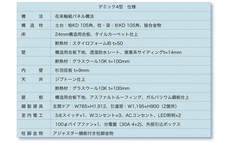 簡単設置の本格木造ユニット レブユニット「デミック」4型