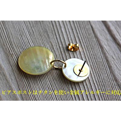 ふるさと納税 与論町 白蝶貝とパウアシェルを素材にした「ピアス」貝工房かざはな【EPDH-1】 |  | 01